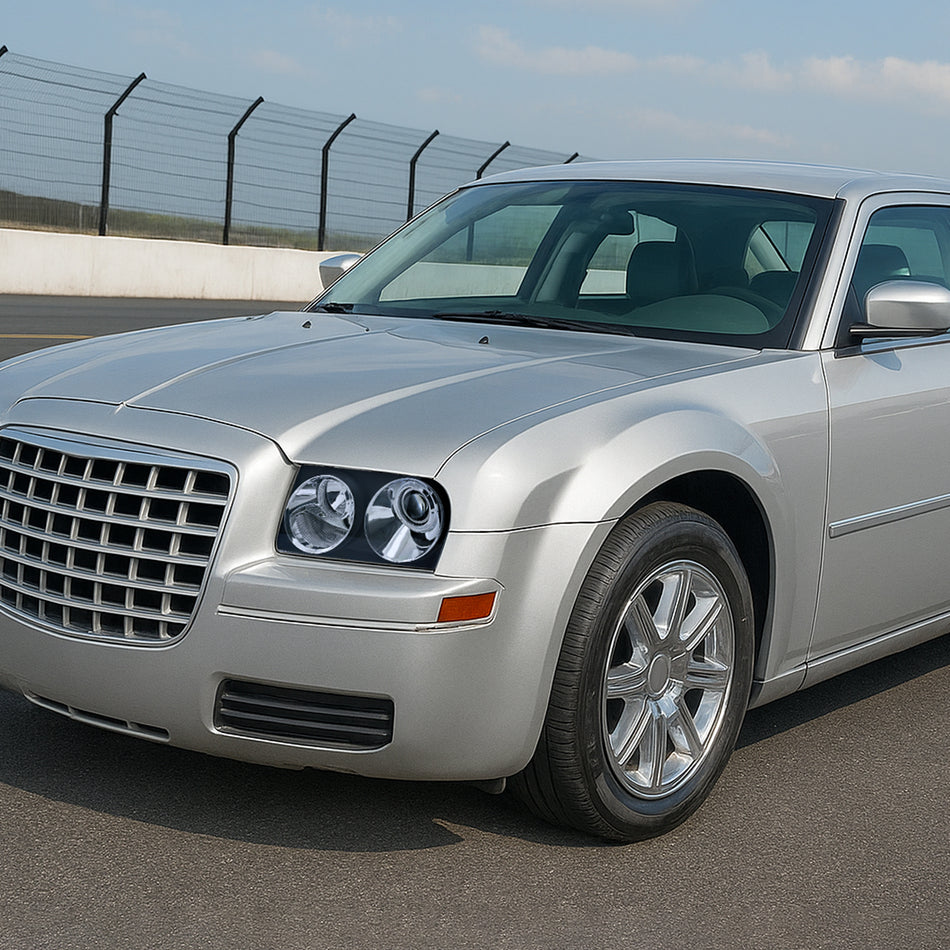 2005-2010 Chrysler 300 Base/LX/Touring Projector Headlights (Matte Black Housing/Clear Lens)