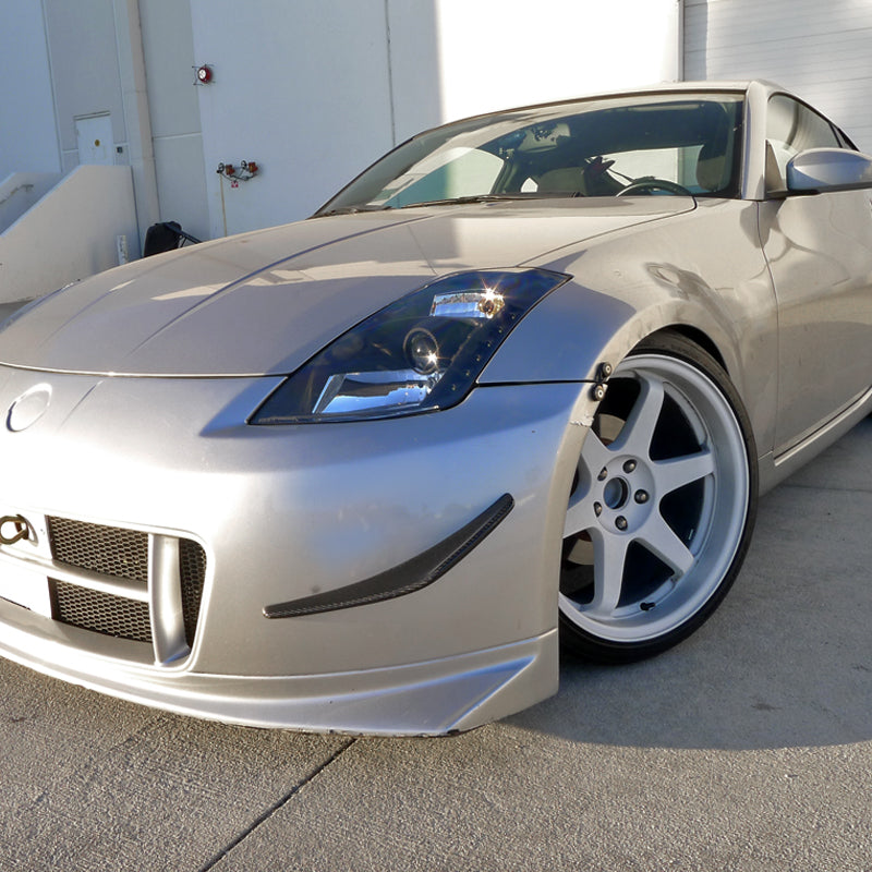2003-2005 Nissan 350Z Projector Headlights (Matte Black Housing/Clear Lens)