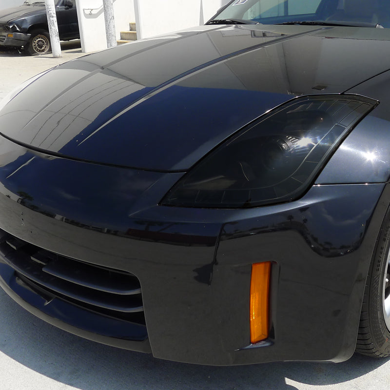 2006-2009 Nissan 350Z SMD LED Light Strip Projector Headlights (Black Housing/Smoked Lens)