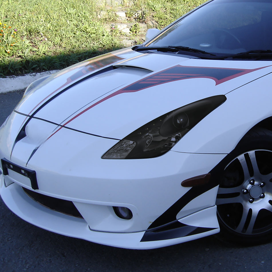 2000-2005 Toyota Celica Projector Headlights w/ SMD LED Light Strip (Black Housing/Smoked Lens)