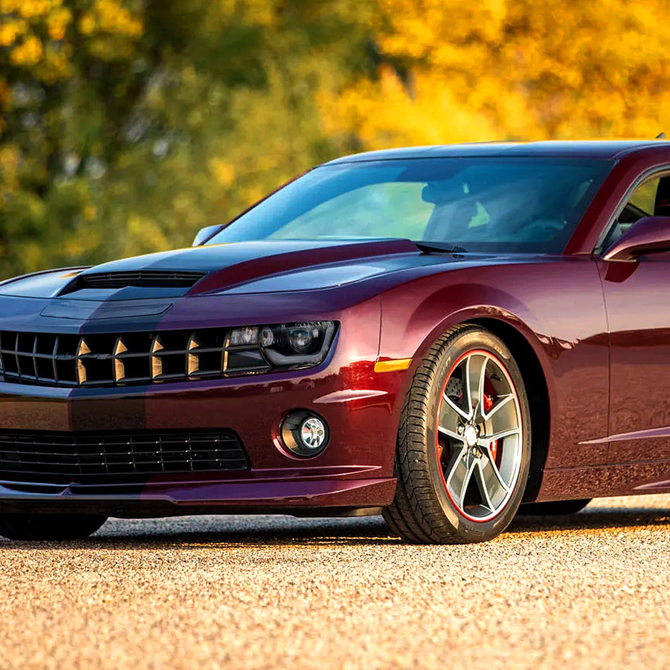 2010-2013 Chevrolet Camaro LED Bar Projector Headlights (Glossy Black Housing/Smoked Lens)