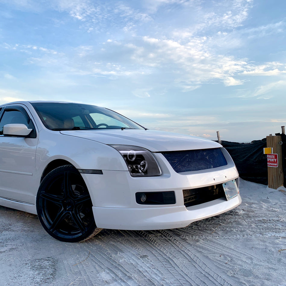 2006-2009 Ford Fusion Dual Halo Projector Headlights (Matte Black Housing/Clear Lens)
