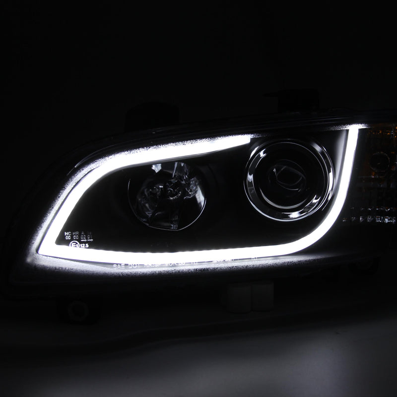 2008-2009 Pontiac G8 LED Bar Projector Headlights (Matte Black Housing/Clear Lens)