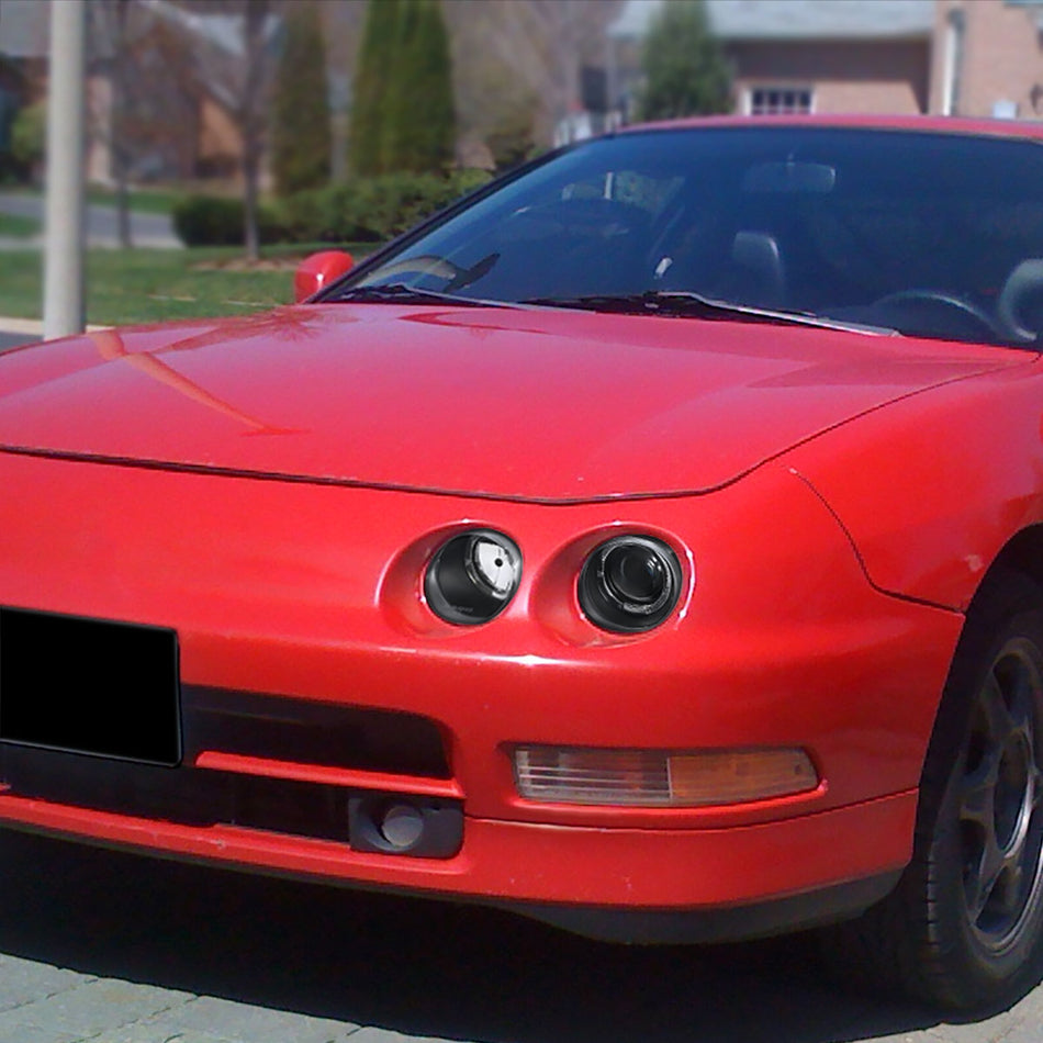 1994-1997 Acura Integra 3DR/4DR Dual Halo Projector Headlights (Matte Black Housing/Clear Lens)