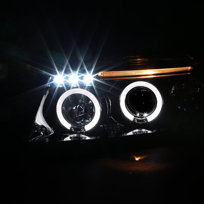 1997-2000 Volkswagen Passat Dual Halo Projector Headlights (Glossy Black Housing/Smoked Lens)