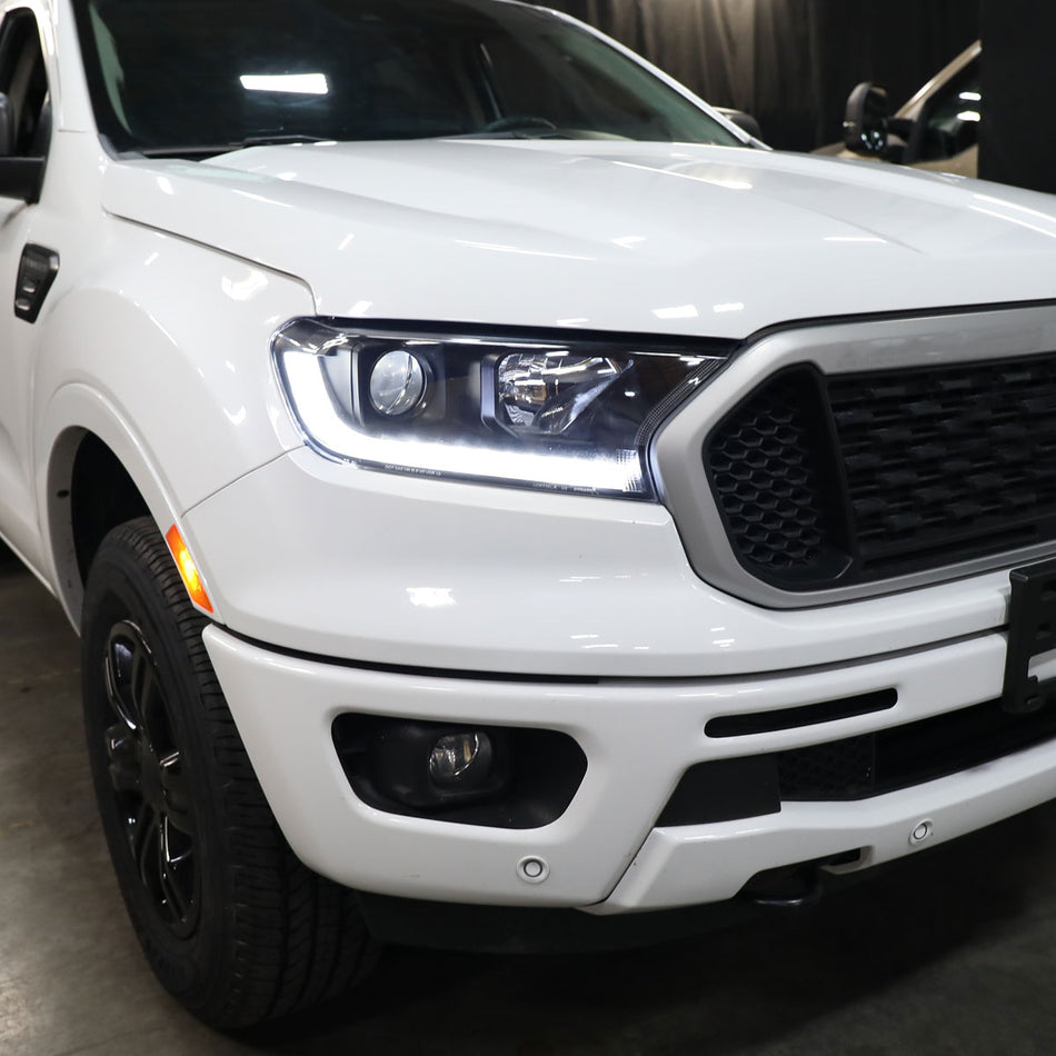 2019-2022 Ford Ranger Switchback Sequential LED Bar Projector Headlights (Matte Black Housing/Clear Lens)