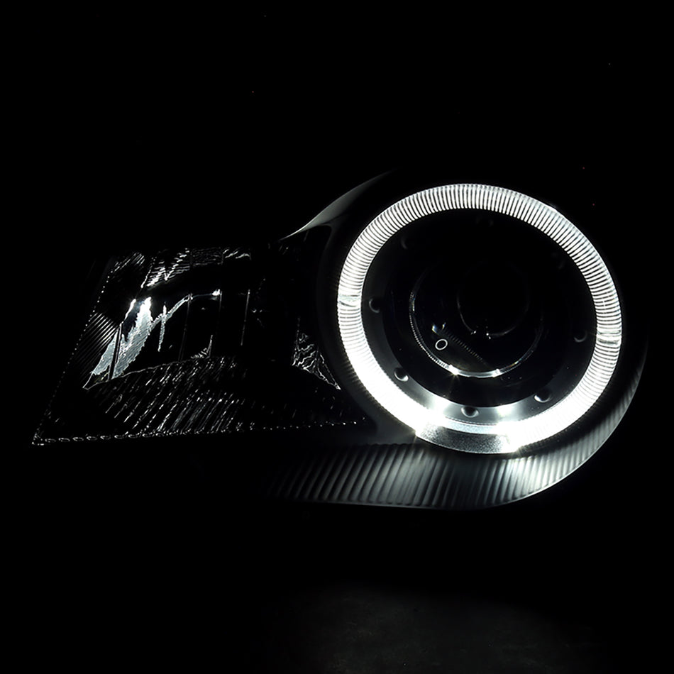 1998-2000 Ford Ranger Halo Projector Headlights (Black Housing/Smoked Lens)