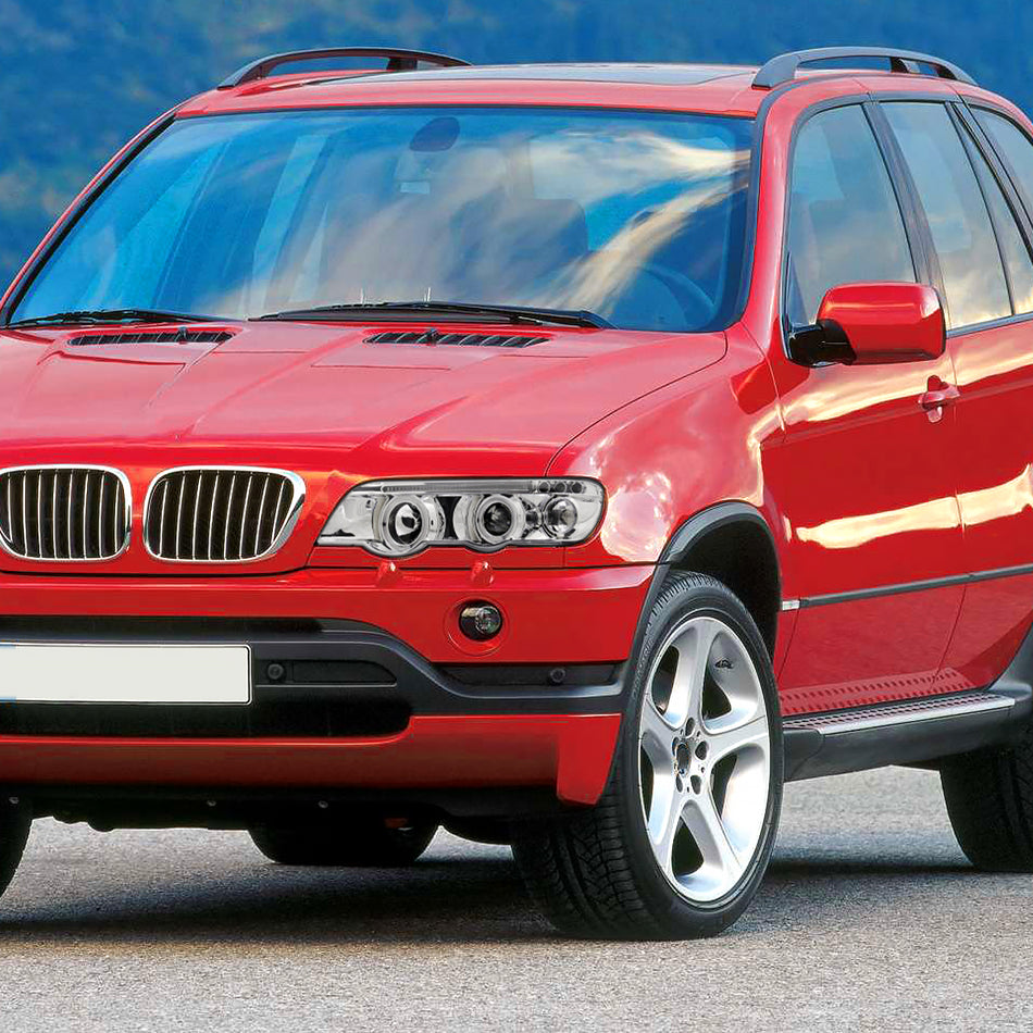 2001-2003 BMW E53 X5 Dual Halo Projector Headlights (Chrome Housing/Clear Lens)