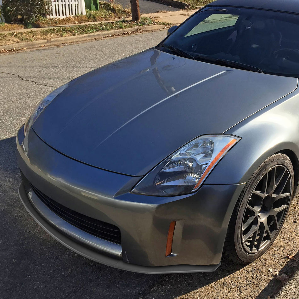 2003-2005 Nissan 350Z Matte Black 3PC Front Bumper Lip Splitter Kit