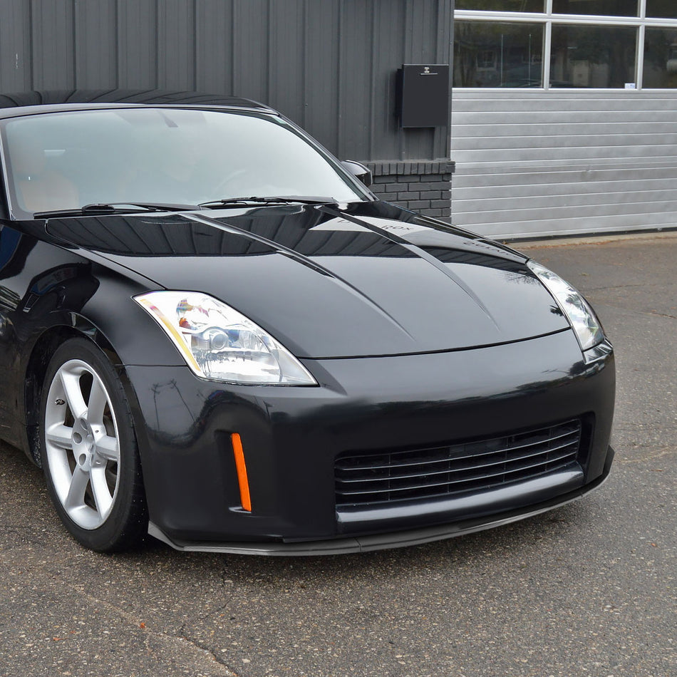 2006-2008 Nissan 350Z Glossy Black 3PC Front Bumper Lip Splitter Kit