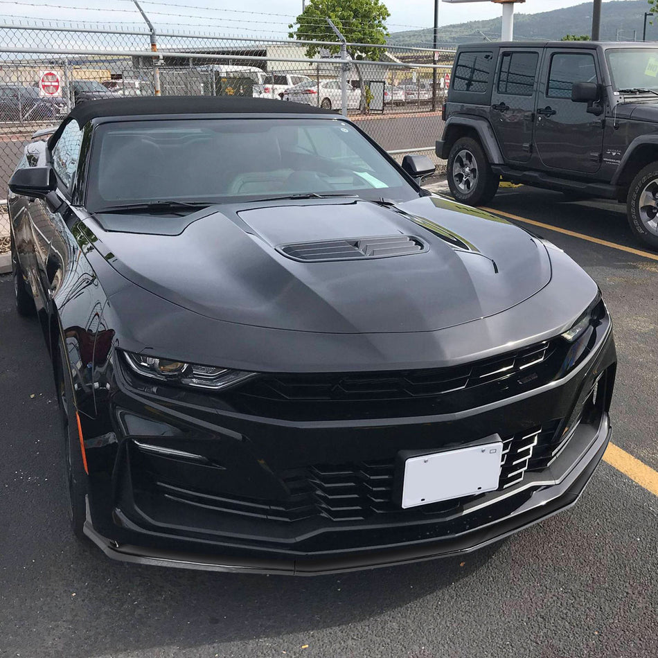 2016-2018 Chevrolet Camaro Glossy Black Polypropylene 3PC Front Bumper Lip Set