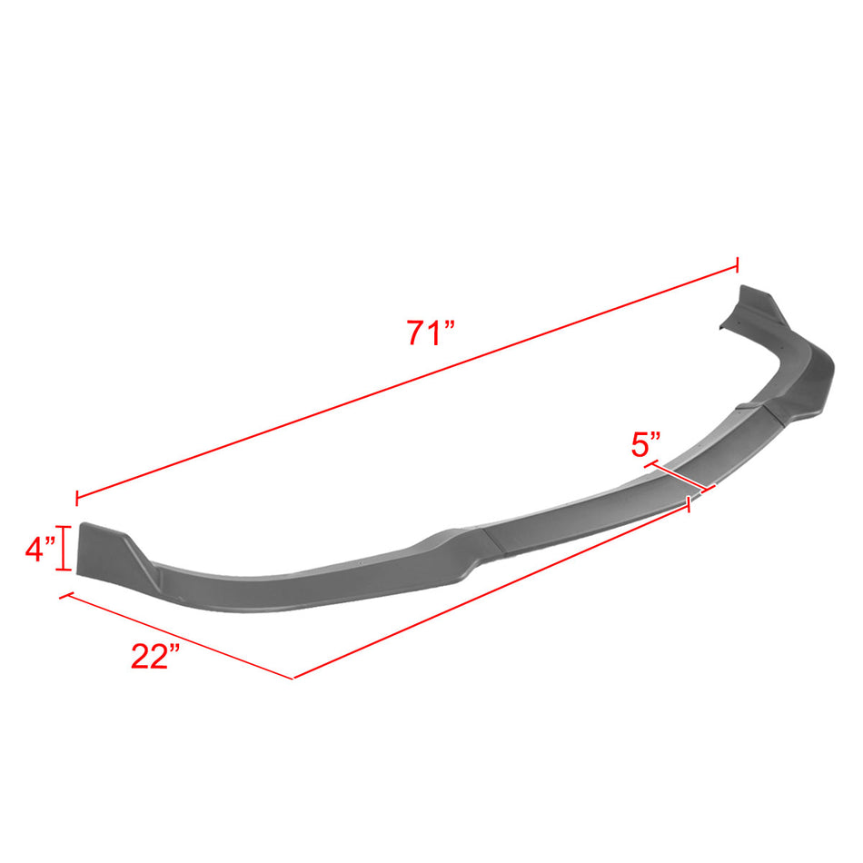 2011-2014 Dodge Charger SRT8 Matte Black 3PC Front Bumper Lip Splitter Kit