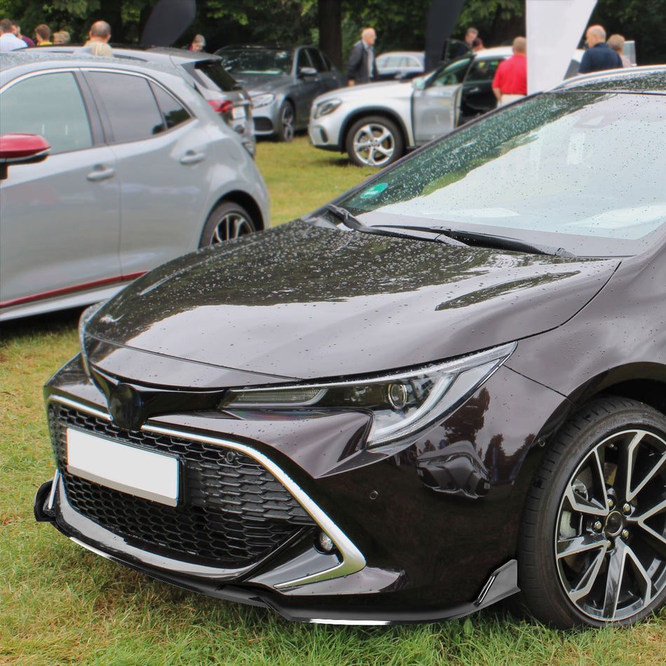 2019-2020 Toyota Corolla Sedan Glossy Black Polypropylen 3PC Bumper Lip