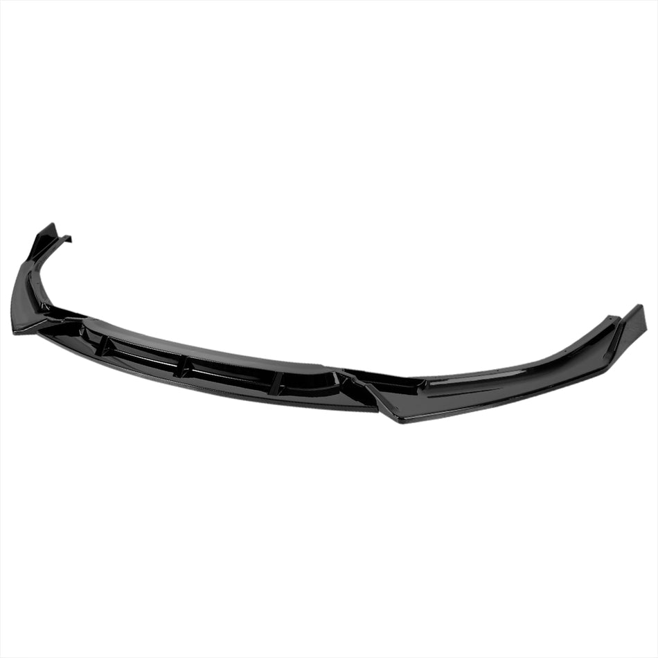2019-2021 Honda Civic Sedan Glossy Black Polypropylene 3PC Front Bumper Lip Set