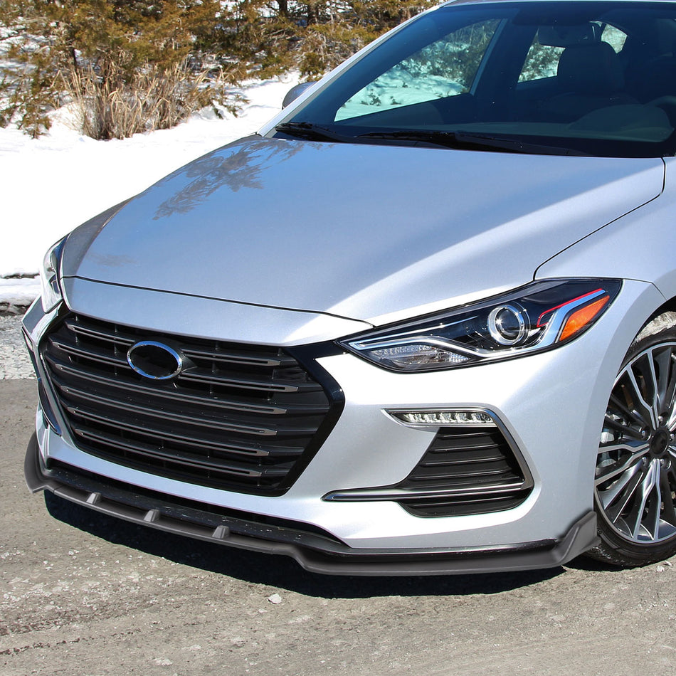 2017-2018 Hyundai Elantra Matte Black Polypropylene 3PC Bumper Lip