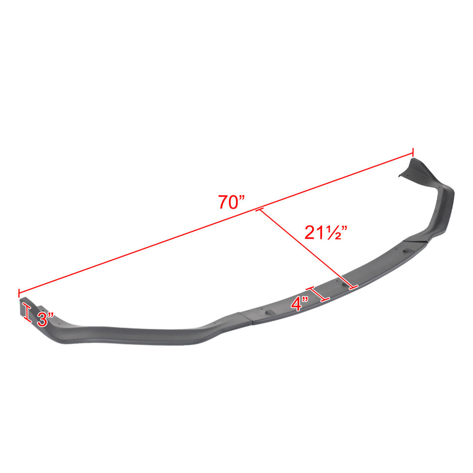 2014-2016 Lexus IS250 F-Sport Matte Black 3PC Front Bumper Lip Splitter Kit