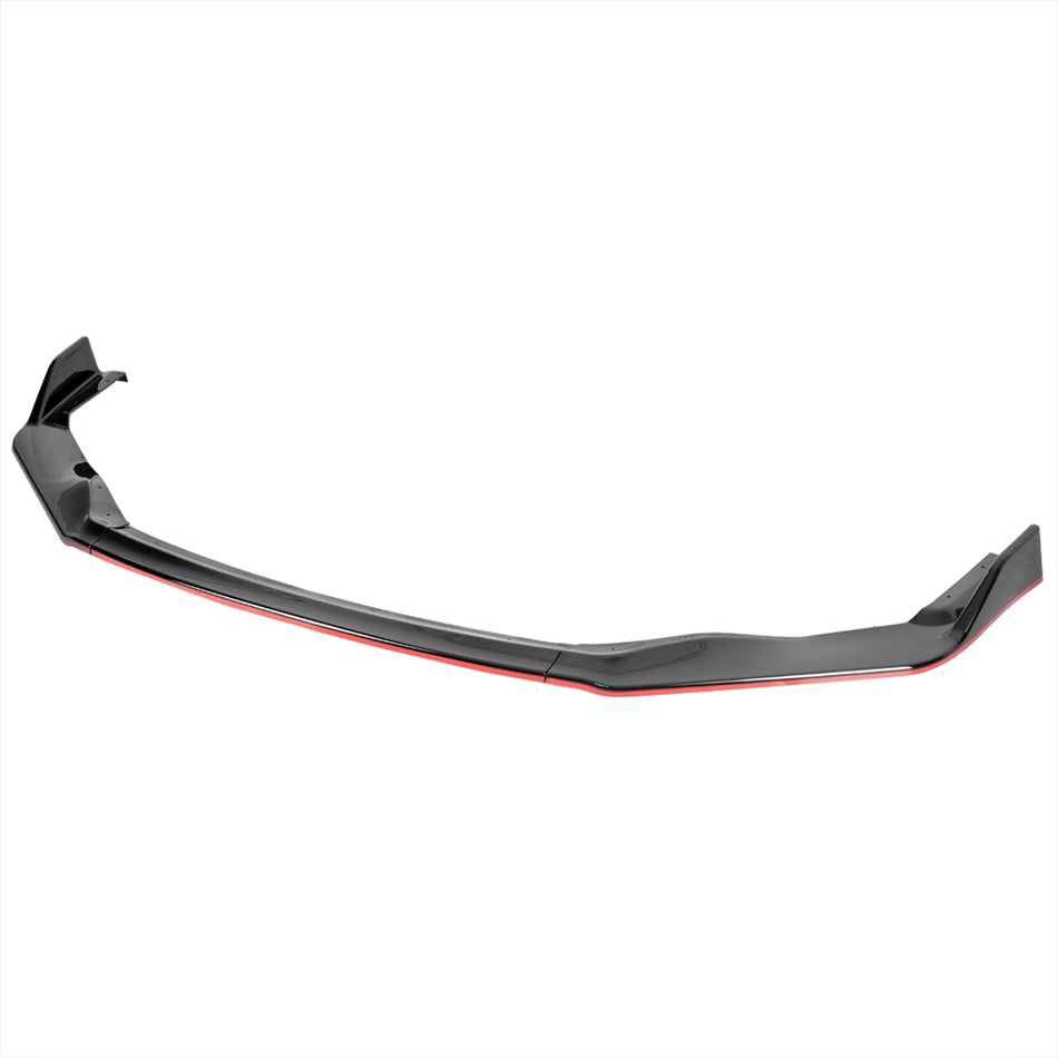 2017-2020 Lexus IS200t/IS300/IS350 Glossy Black/Red Trim 3PC Front Bumper Lip Splitter Kit