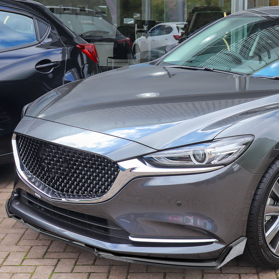 2014-2018 Mazda 3 Glossy Black Polypropylene 3PC Bumper Lip