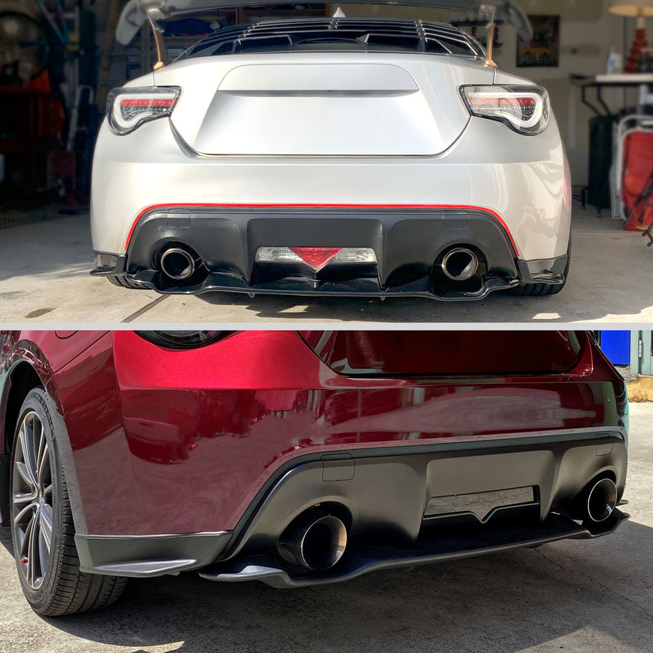 2013-2017 Scion FRS/Toyota 86 Black Polypropylene Rear Bumper Lip