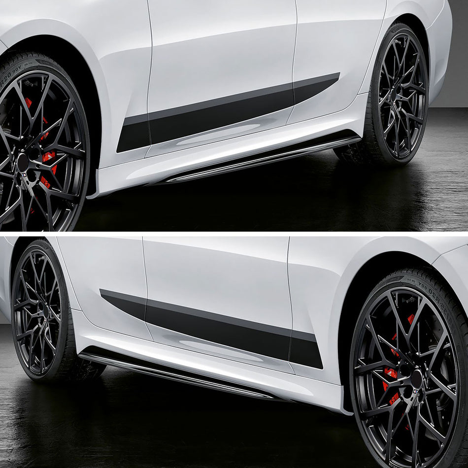 2019-2023 BMW 3 Series G20 M Sport/M340i Glossy Black ABS 2PC Side Skirts