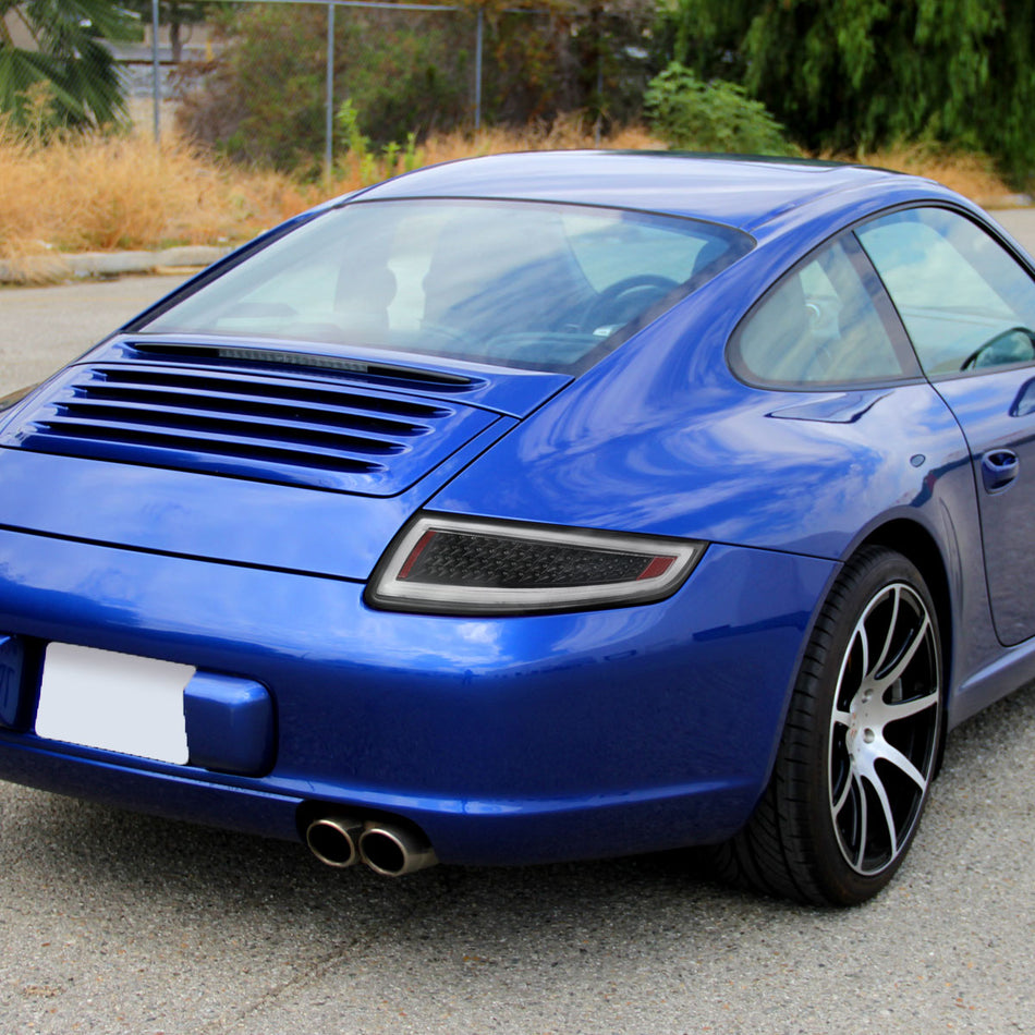 2005-2008 Porsche 911 997 Carrera / 2007-2009 911 997 GT3 LED Tail Lights (Matte Black Housing/Clear Lens)