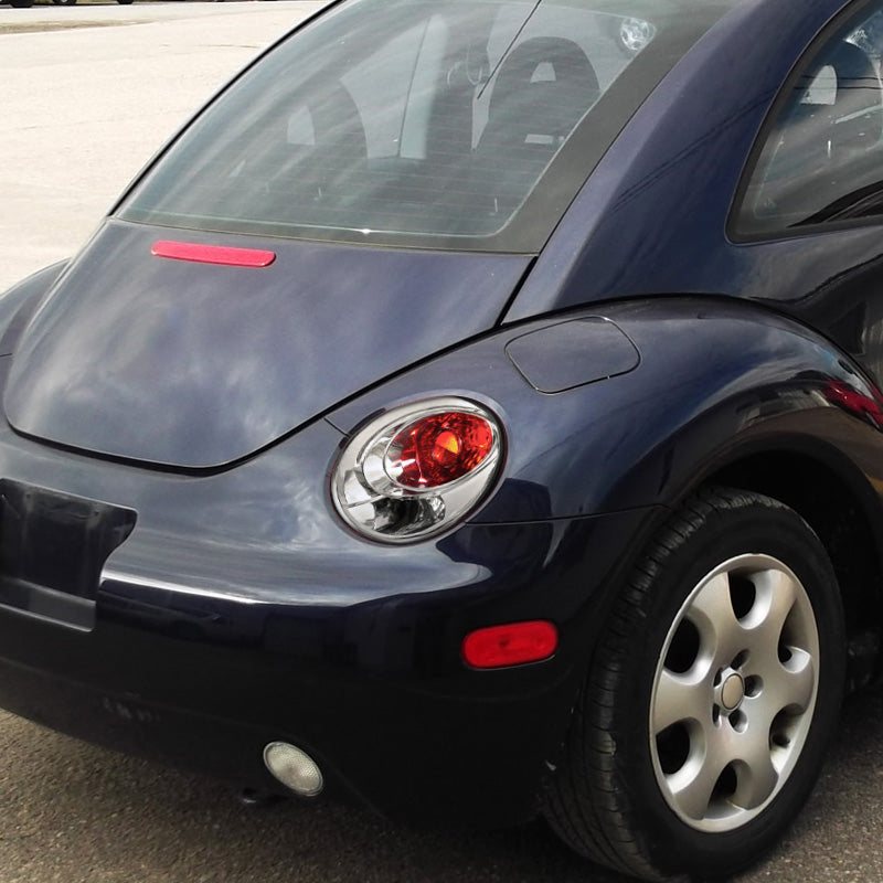 1998-2005 Volkswagen Beetle Tail Lights (Chrome Housing/Clear Lens)