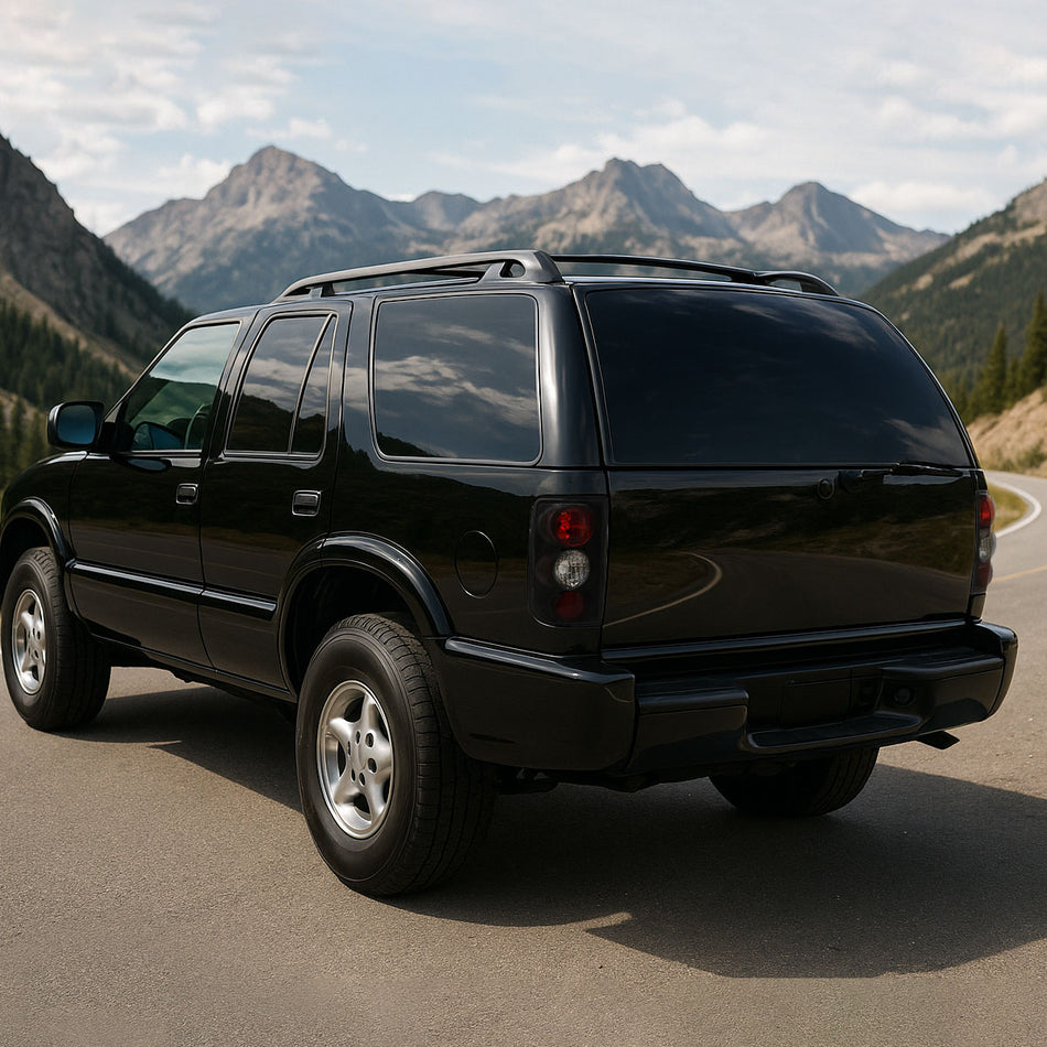 1995-2004 Chevrolet Blazer/S10 GMC Jimmy/Envoy Oldmosbile Bravada Tail Lights (Matte Black Housing/Clear Lens)