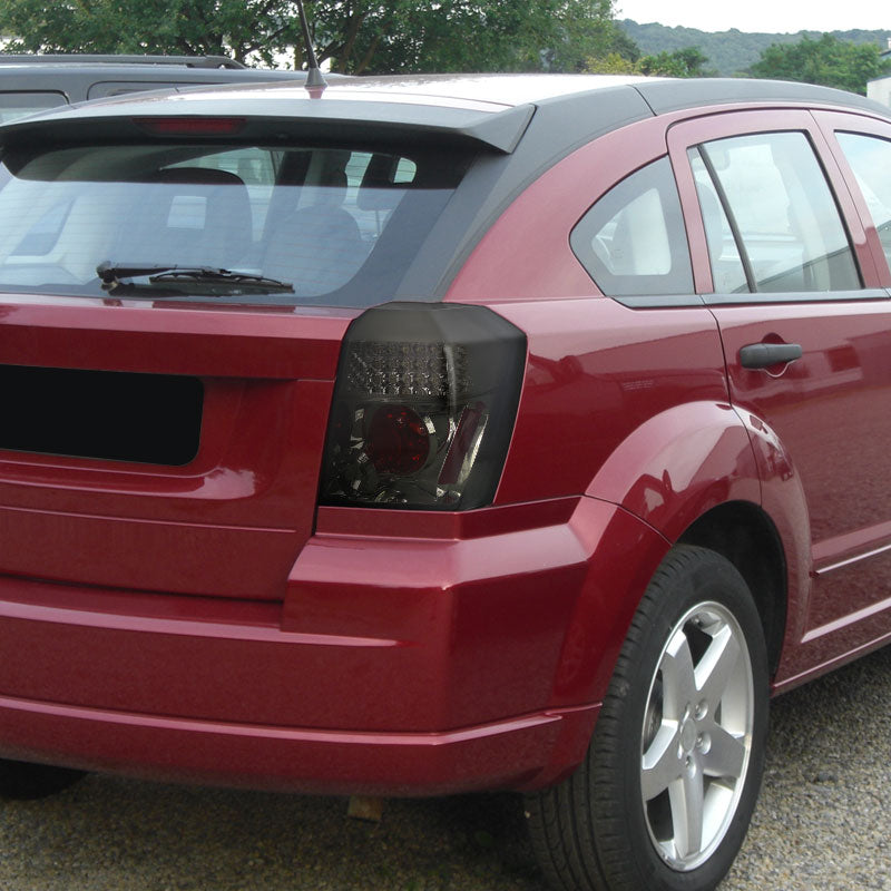 2007-2012 Dodge Caliber LED Tail Lights (Chrome Housing/Smoke Lens)