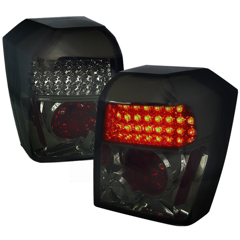 2007-2012 Dodge Caliber LED Tail Lights (Chrome Housing/Smoke Lens)