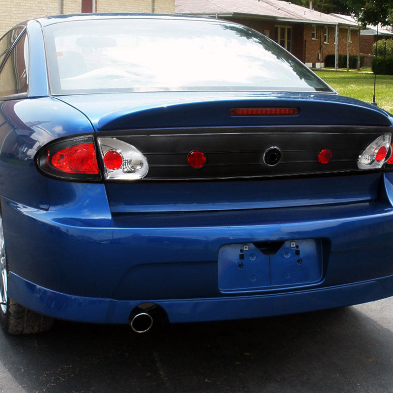 2003-2005 Chevrolet Cavalier Tail Lights (Matte Black Housing/Clear Lens)
