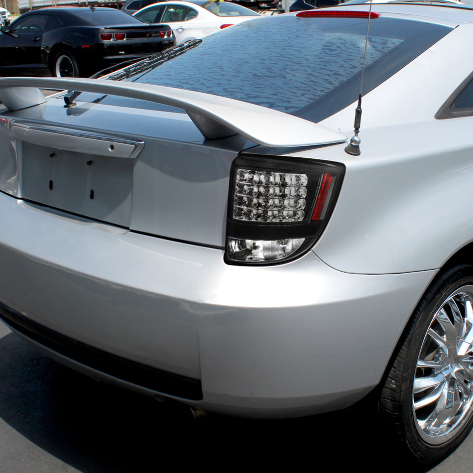 2000-2005 Toyota Celica LED Tail Lights (Matte Black Housing/Clear Lens)