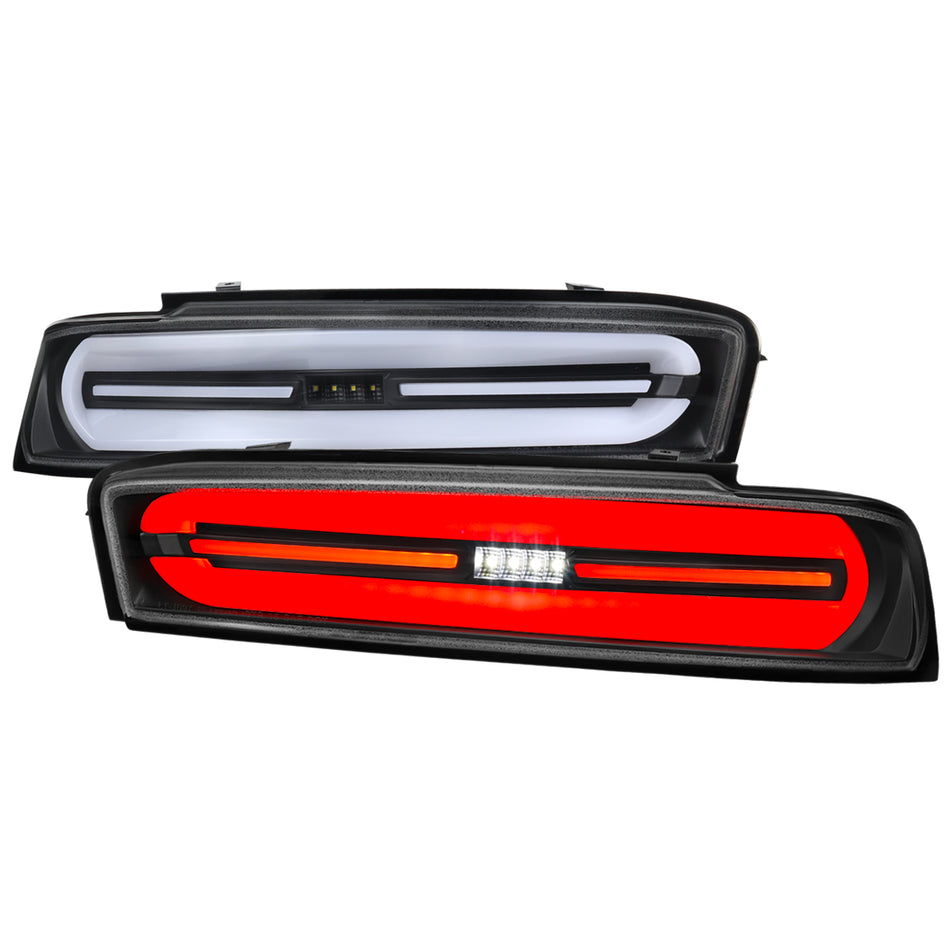 2016-2018 Chevrolet Camaro Full LED Sequential Tail Light (Black Housing / Clear Lens)