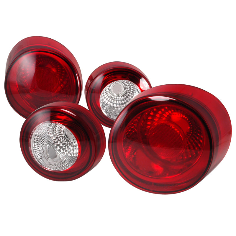 2005-2010 Chevrolet Cobalt Coupe Tail Lights & Trunk Reverse Lights (Chrome Housing/Red Clear Lens)