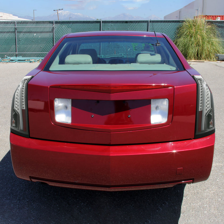 2003-2007 Cadillac CTS LED Tail Lights (Matte Black Housing/Clear Lens)