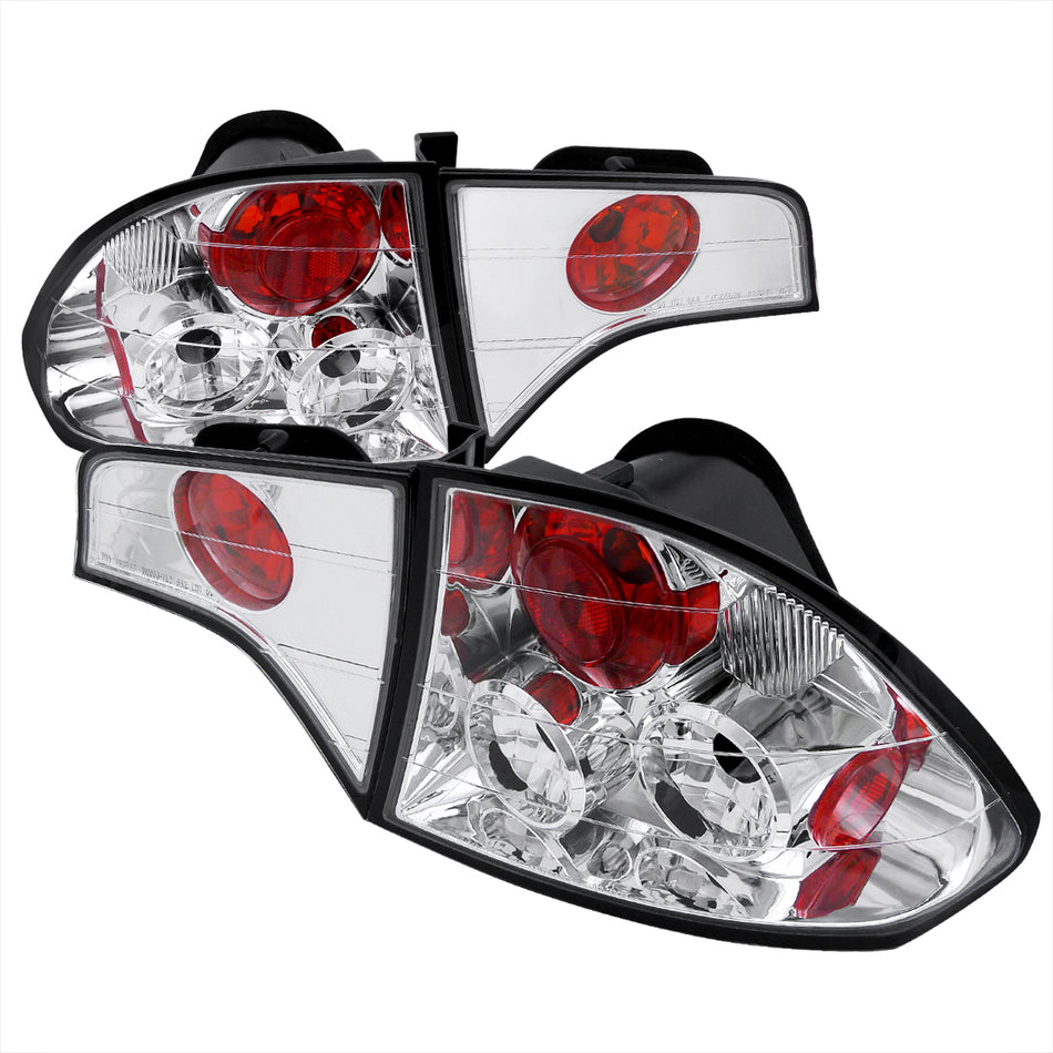 2006-2011 Honda Civic Sedan Tail Lights (Chrome Housing/Clear Lens)