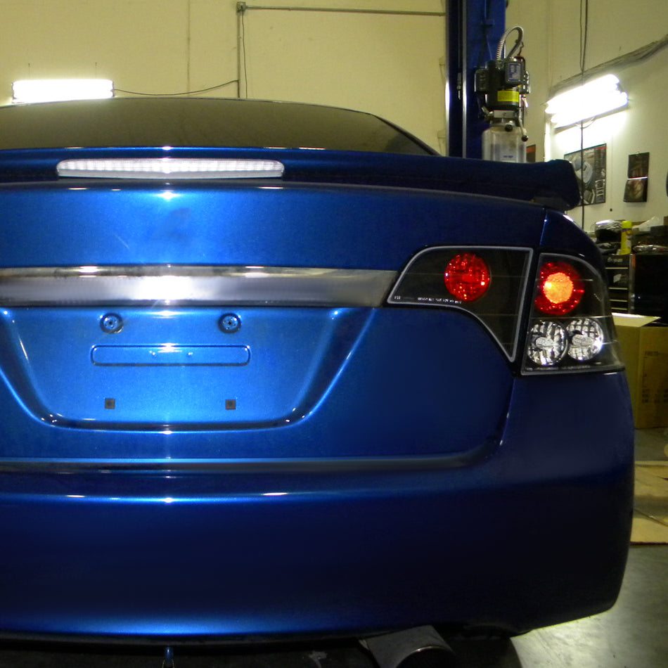 2006-2011 Honda Civic Sedan Tail Lights (Matte Black Housing/Clear Lens)