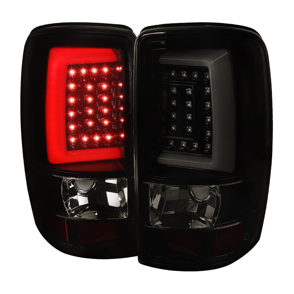 2000-2006 Chevrolet Suburban/Tahoe GMC Yukon/Yukon XL LED C Bar Tail Lights (Glossy Black Housing/Smoked Lens)
