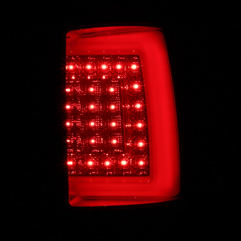 2000-2006 Chevrolet Suburban/Tahoe GMC Yukon/Yukon XL LED C Bar Tail Lights (Chrome Housing/Red Smoked Lens)