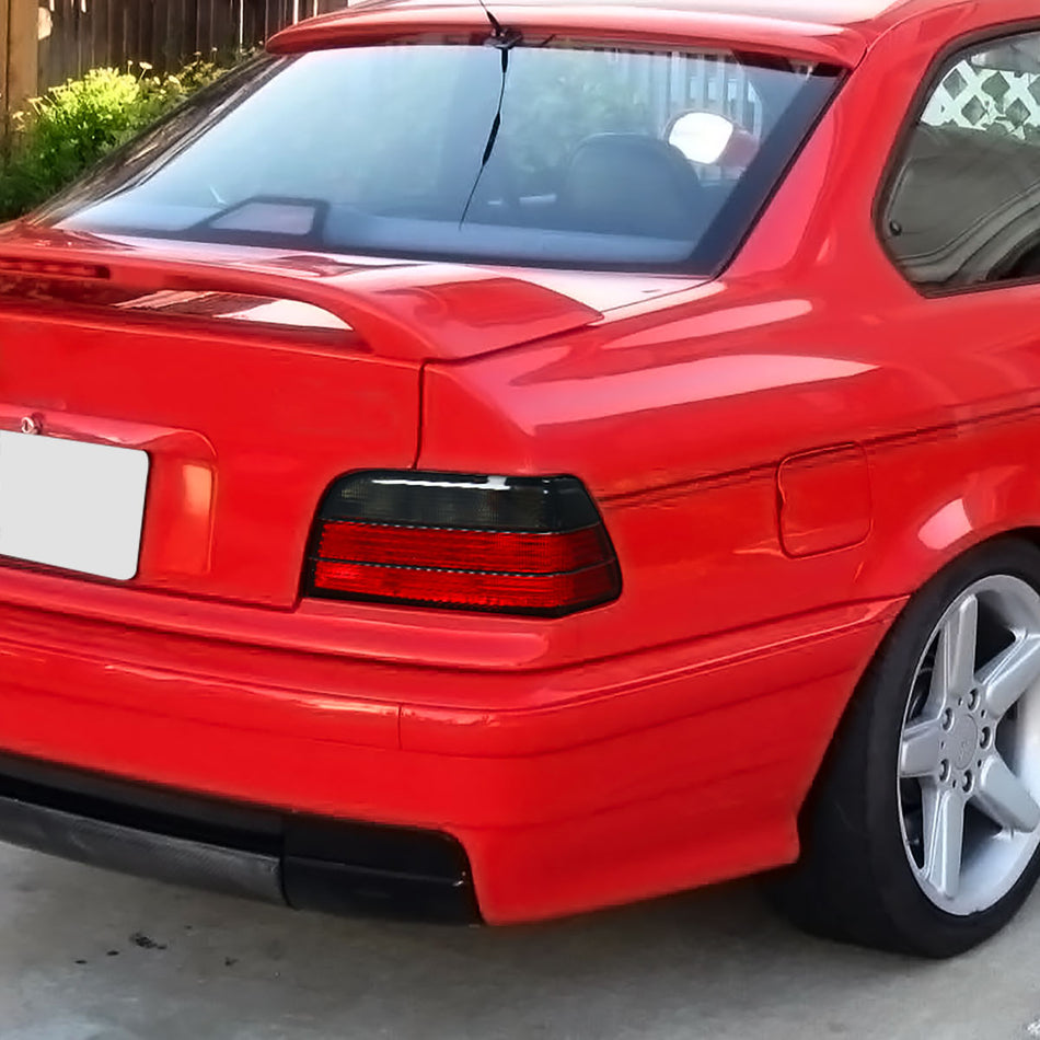 1992-1998 BMW E36 3 Series Coupe/Convertible Tail Lights (Chrome Housing/Red Smoked Lens)