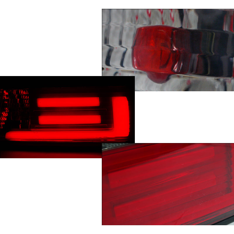 1992-1998 BMW E36 3 Series Sedan LED Tail Lights (Chrome Housing/Red Smoked Lens)