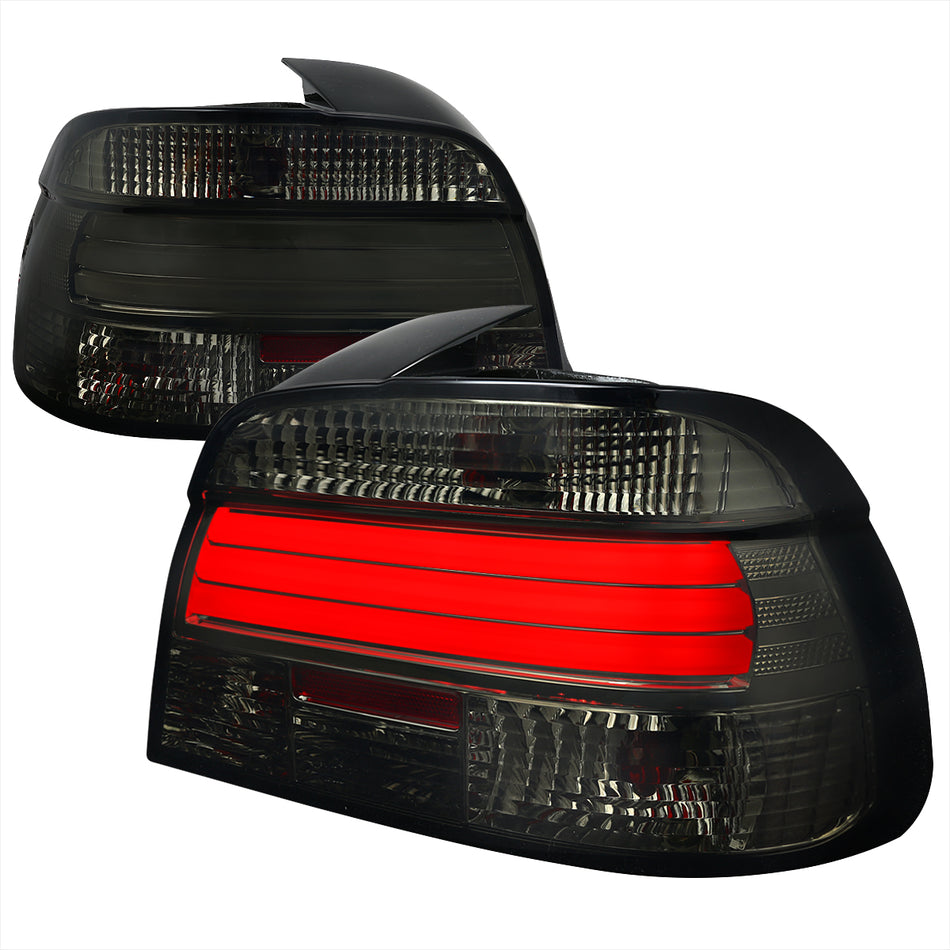 2001-2003 BMW E39 5 Series Sedan LED Tail Lights (Chrome Housing/Smoked Lens)