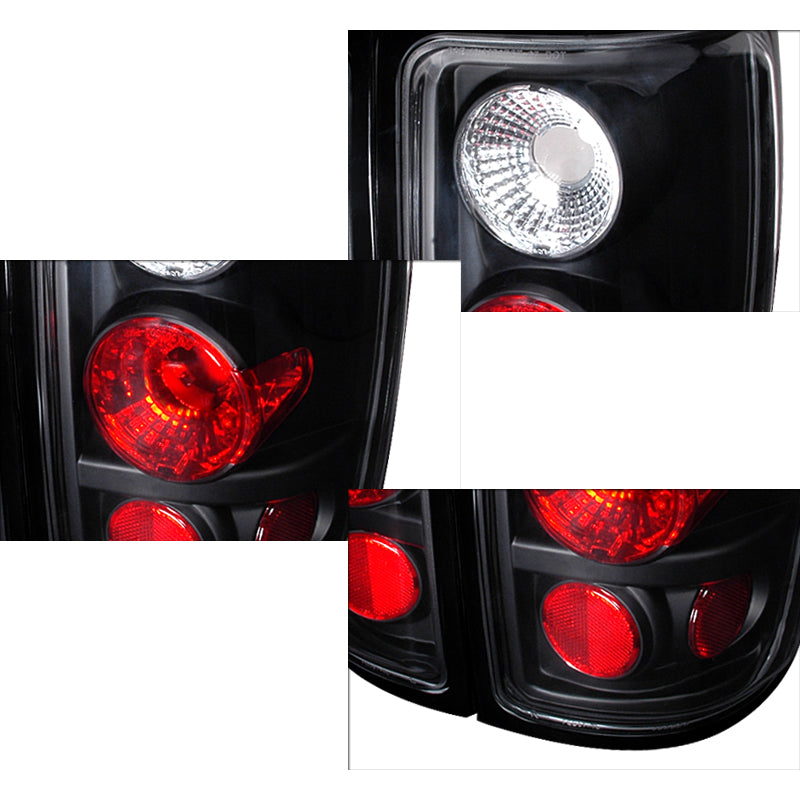 1997-2002 Ford Expedition Tail Lights (Matte Black Housing/Clear Lens)