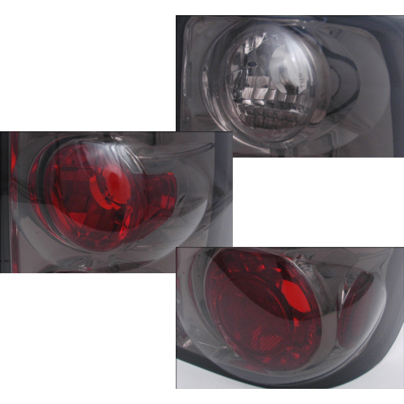 1995-1997 Ford Explorer Tail Lights (Chrome Housing/Smoked Lens)