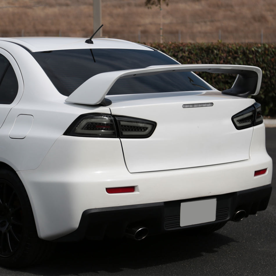 2008-2017 Mitsubishi Lancer / 2008-2015 Lancer EVO X Sedan LED Tail Lights (Glossy Black Housing/Smoked Lens)