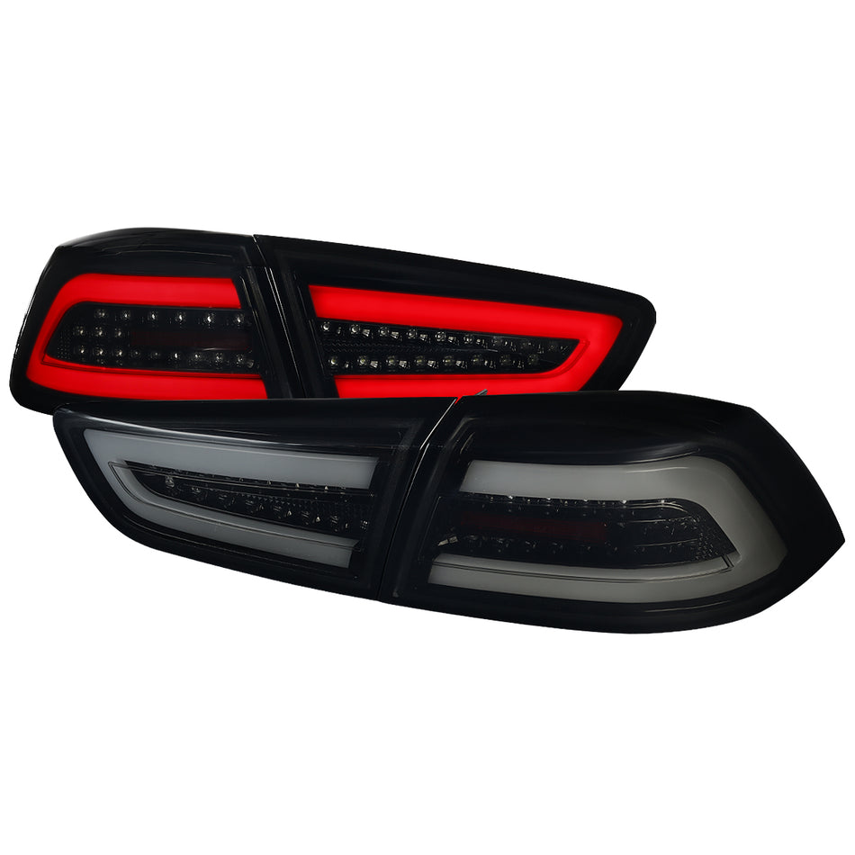 2008-2017 Mitsubishi Lancer / 2008-2015 Lancer EVO X Sedan LED Tail Lights (Glossy Black Housing/Smoked Lens)