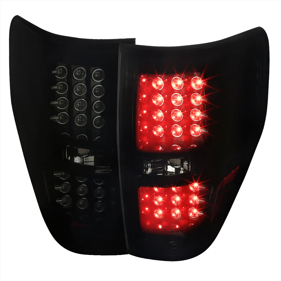 2009-2014 Ford F-150 LED Tail Lights (Glossy Black Housing/Smoked Lens)
