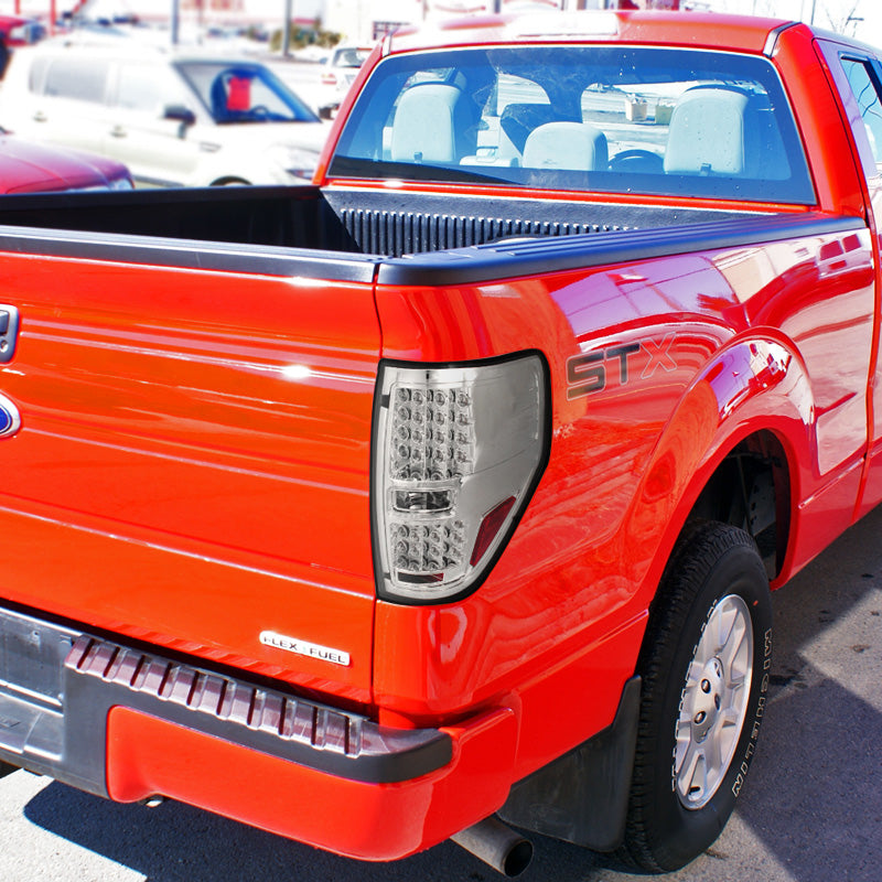 2009-2014 Ford F-150 LED Tail Lights (Chrome Housing/Clear Lens)