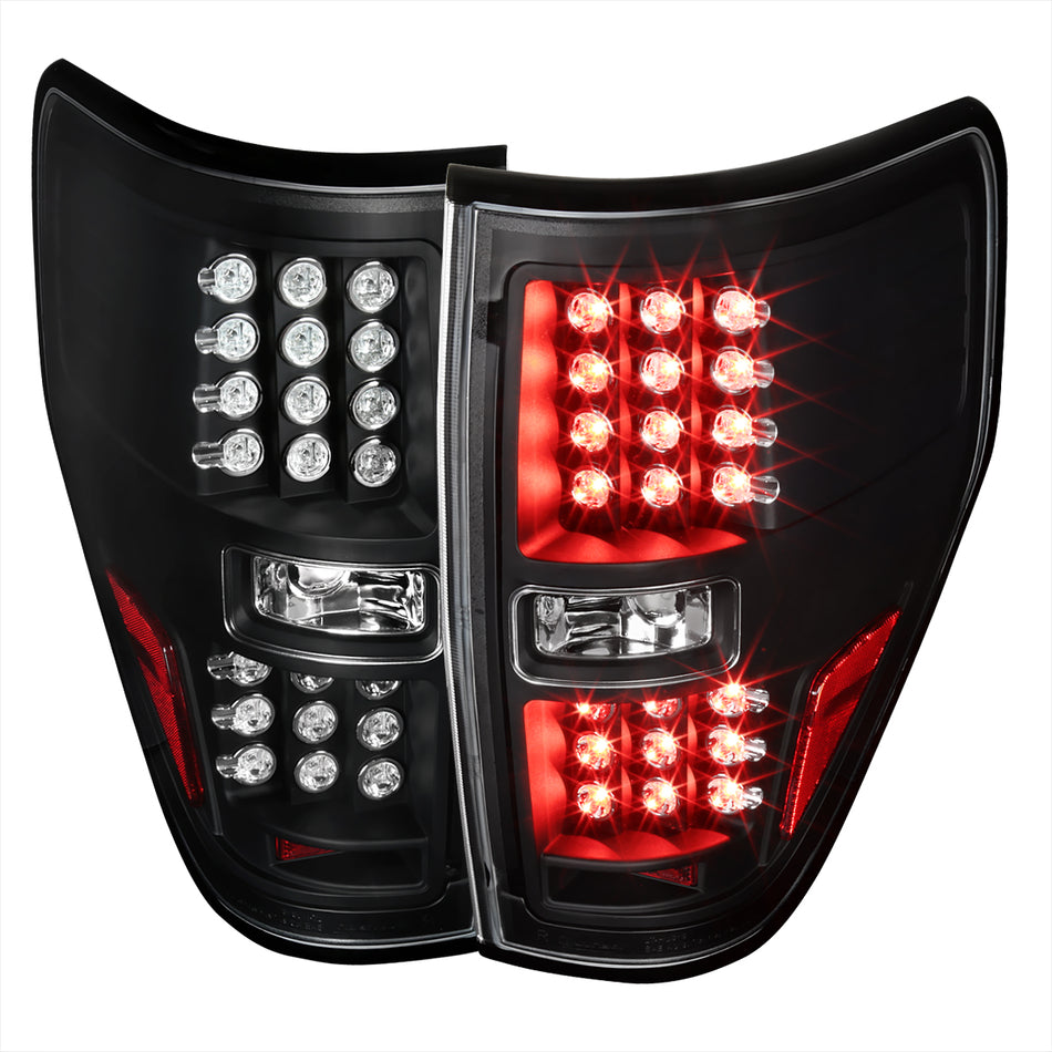 2009-2014 Ford F-150 LED Tail Lights (Matte Black Housing/Clear Lens)