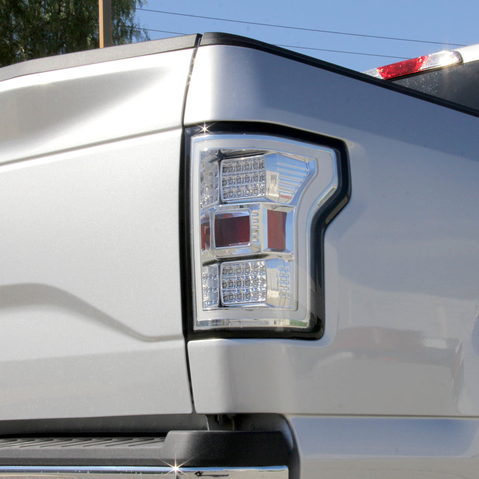 2015-2017 Ford F-150 LED Tail Lights ( Chrome Housing/Clear Lens)