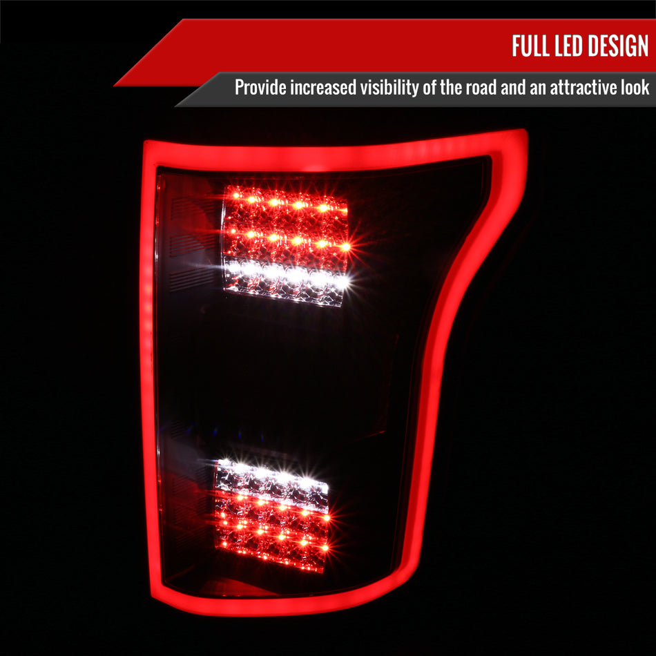 2015-2017 Ford F-150 LED Tail Lights (Matte Black Housing/Clear Lens)